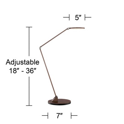 French Bronze Adjustable LED Desk Lamp with Touch Switch