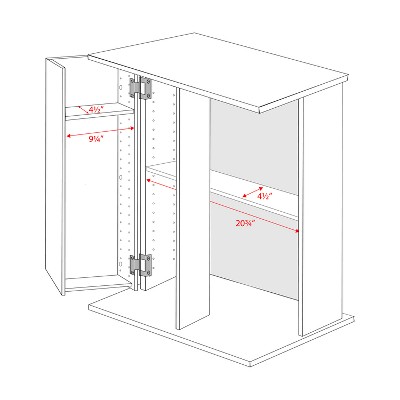 Adjustable Black Locking Media Storage Cabinet with Nickel Handles