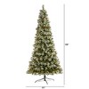 Nearly Natural 9-ft Frosted Swiss Pine Artificial Christmas Tree with 700 Clear LED Lights and Berries - 2 of 4