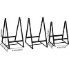 LunaLulinlk 3 Pack Triangle Plate Holders Organizers Upright Cabinet Dish Drying Racks Metal Plate Dish Organizers Racks Stands,2 Large and 1 Small - 4 of 4
