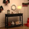 Entryway Table, Wooden Console Table with Drawers, 2 Tier Sofa Table with Storage, Console Table for Entryway, Living Room, Hallway - 2 of 4