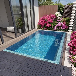 44 Pcs H Style 12" Patio Deck Tiles, DIY interlocking, for indoor and outdoor use like porch, poolside, balcony, backyard. - 1 of 4