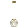 Livex Lighting Geometric Shade 1 - Light Pendant in  Antique Brass - 3 of 4