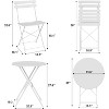 3-Piece Bistro Table and Chairs, Premium Steel Frame, Anti-Rust, Waterproof Folding Cafe Table and Chairs Set of 2, Foldable for Balcony - 3 of 4