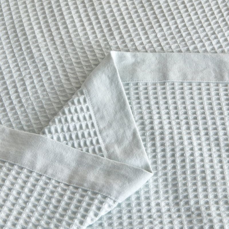 50"x60" Cotton Waffle Knit Throw Blanket - Isla Jade, 4 of 7