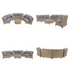 Outdoor Fan-Shaped Sectional Sofa Set, 6-Person Sofa Set with Round Table and Side Table,  PE Rattan Sofa with Foam Cushions–Cuddlewood - 4 of 4