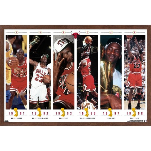 Michael Jordan - Timeline Wall Poster, 14.725 x 22.375, Framed