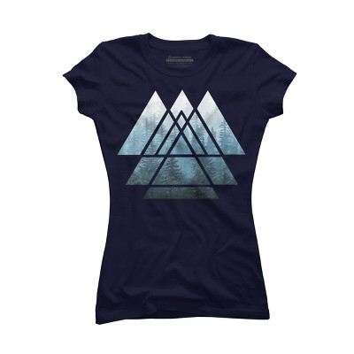 Junior's Design By Humans Misty Forest Sacred Geometry By Maryedenoa T-Shirt