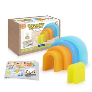 Discovery Stackers - Natural Tall Arch Kids Stacking and Color Play, Fine Motor Skills Development Toy - 1 of 4