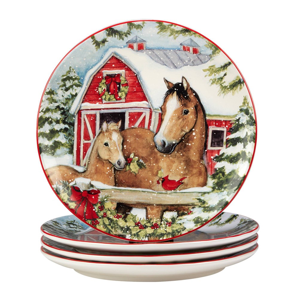 Photos - Other kitchen utensils Certified International 11" Earthenware Homestead Christmas Dinner Plates - Certified Internationa 