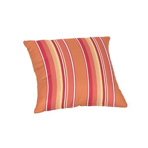 Casual Cushion Stripe Sunbrella Fabric 1-Piece Indoor/Outdoor Square Throw Pillow - 1 of 4