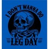 "I Don't Wanna Do Leg Day" Sad Skeleton Adult Long Sleeve Hoodie - 2 of 2