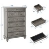 7-Drawer Farmhouse Dresser, 50" Tall Wood Chest w/Rustic Handles, Jewelry Storage Organizer for Bedroom Living Room Hallway - 2 of 4