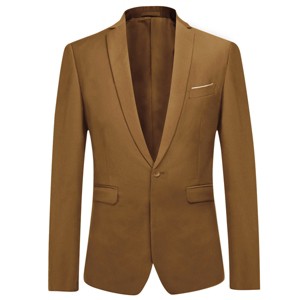 Cloudstyle Men's Suit Jacket One Button Slim Fit Sport Coat Business Daily Blazer - 1 of 4