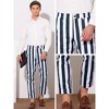 Lars Amadeus Men's Slim Fit Flat Front Business Striped Cropped Pants - 4 of 4