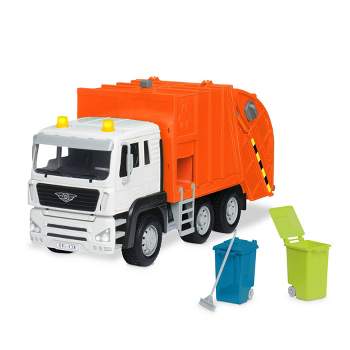 DRIVEN by Battat – Toy Recycling Truck (Orange) – Standard Series