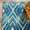 Marco Floral Medallion Patio Rug Navy/Green - Captiv8e Designs - 4 of 4
