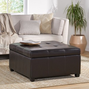 Christopher Knight Home Carlsbad Contemporary Upholstered Tufted Storage Ottoman - 1 of 4
