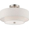 Livex Lighting Meridian 2 - Light Semi-Flush Mount in  Brushed Nickel - 3 of 3