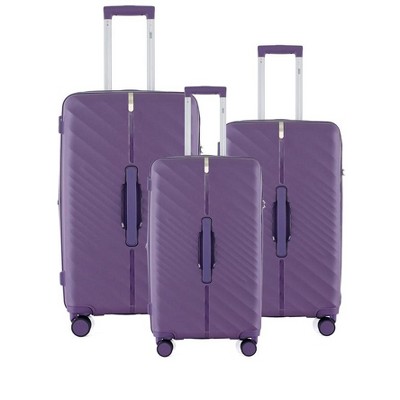 IZOD Gail 3-Piece Polycarbonate Expandable Luggage Set with 360° Dual Spinning Wheels & Combo Lock - 29", 26", 20" Sizes