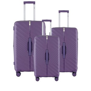 IZOD Gail 3-Piece Polycarbonate Expandable Luggage Set with 360° Dual Spinning Wheels & Combo Lock - 29", 26", 20" Sizes - 1 of 4