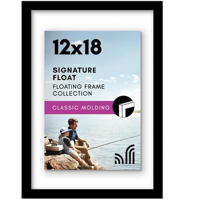Americanflat Floating Picture Frame with polished glass - Horizontal and Vertical Formats for Wall - Horizontal and Vertical Formats for Wall