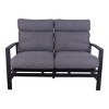 Courtyard Casual Santorini Loveseat with Envelop back Cushion  Alum frame in powder coating - 3 of 4