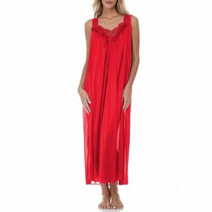 Ezi Satin Silk Nightgown For Women - Soft & Breathable Womens Sleepwear- Short Sleeves Womens Sleepwear - 1 of 1