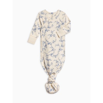 Colored Organics Indy Wrap Front Gown Serena Floral / Rain NB