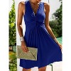 Imily Bela Elegant V Neck Knot Front A Line Tank Dress Summer Casual Comfort - 2 of 4