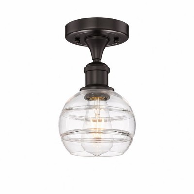 Rochester - 1 Light Semi-Flush Mount In Industrial Style-8 Inches Tall and 5.88 Inches Wide