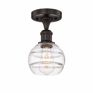 Rochester - 1 Light Semi-Flush Mount In Industrial Style-8 Inches Tall and 5.88 Inches Wide - 1 of 1