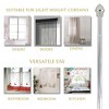 Evideco French Home Goods Adjustable Café Curtain Rod Set – Available in 19"-29" or 29"-49" – Extendable Design with Matching Brackets, Small Windows - 4 of 4