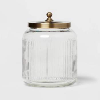 Medium Glass Bath Canister Brass - Threshold™