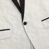 Men's Paisley Tuxedo Jacket Shawl Lapel One Button Suit Jacket Floral Blazer for Wedding Dinner Party Prom - 4 of 4