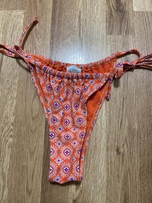 Women's Ultra High Leg Adjustable Coverage Bikini Bottom - Wild Fable™  Orange Tile Print : Target