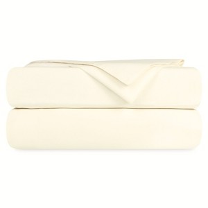 Delara 100% Organic Cotton Percale Weave Sheet sets, 400 TC GOTS Certified, Smooth & Moisture-Wicking Sheets and Pillowcase - 1 of 4