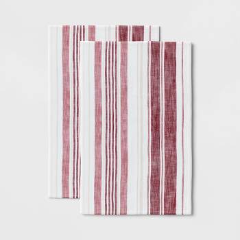 2pk Cotton Plain Woven Kitchen Towels - Threshold™
