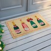 Design Imports Christmas Natural Coir Fiber Doormat, Non-Slip PVC Backing, Champagne - 3 of 4
