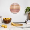 Menina Lisboa Terracotta Color Block Stripes Cutting Board - Round - image 3 of 3