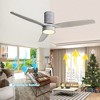 BestParts 52" Modern Flush Mount Ceiling Fan - 5-Speed Wood Blade Remote Control - 3 of 4