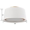 Claxy Gold Led Flush Mount Ceiling Light Drum White Fabric Shade 3000k-5500k,24W,1600LM - 3 of 4