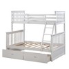 Grungis Twin Over Full Loft Bed with Storage Drawers,Bunk Bed with Ladder and Guardrails Can Divided Into 2 Beds,Loft and Bunk Bed for Bedroom - 2 of 4
