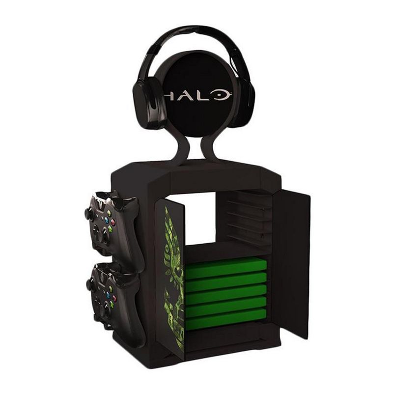 Rubber Road Halo Game Locker, Controller Holder, and Headset Stand, 3 of 8