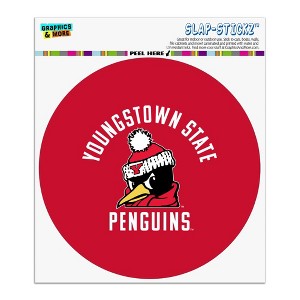 Youngstown State Penguins Logo Automotive Car Window Locker Circle Bumper Sticker - 1 of 4