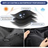 Akefit Round Patio Table Cover Waterproof Outdoor Furniture Protector with Vents and White Trim Black - 3 of 4