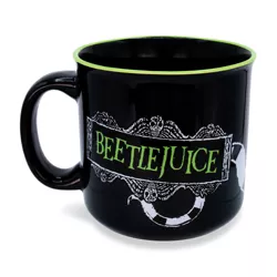 Silver Buffalo Beetlejuice "Never Trust the Living" Ceramic Camper Mug | Holds 20 Ounces