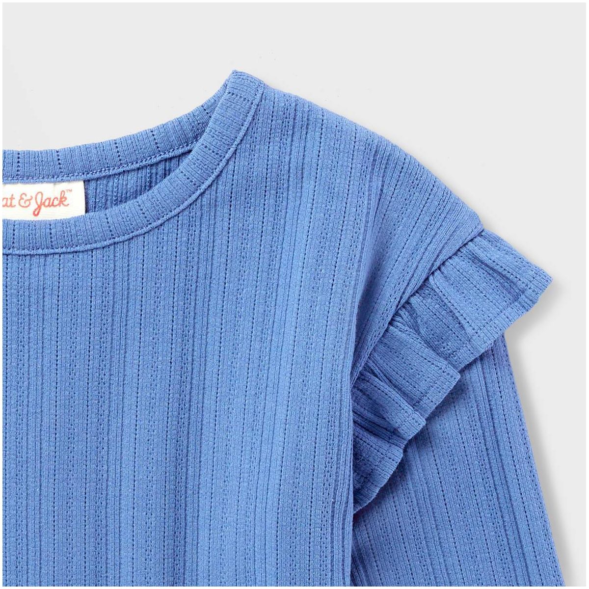 Toddler Girls' Long Sleeve Ruffle T-Shirt - Cat & Jack™ - thumbnail 3
