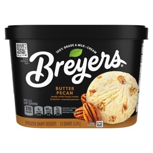 Breyers Butter Pecan Vanilla Frozen Dairy Dessert - 48oz - 1 of 4