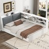 Sapphtopaz Wood Bed Frame with Shelves and Storage Headboard Platform Bed Frame for Bedroom, No Box Spring Needed - 3 of 4